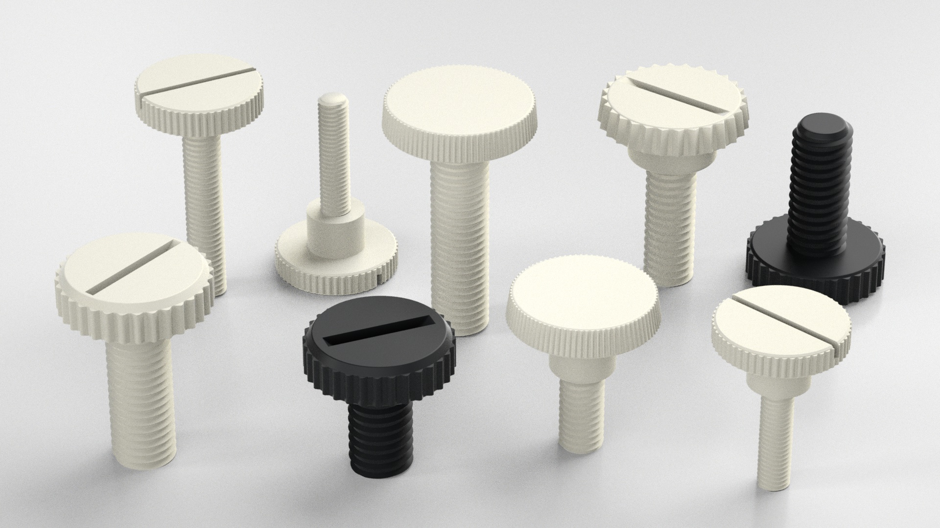 Knurled head screws