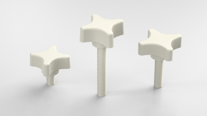 Tornillos plásticos con cabeza de estrella