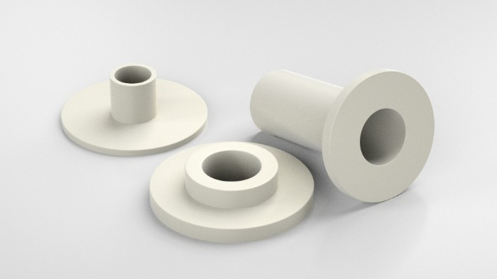 Entretoises épaulées et isolantes en plastique