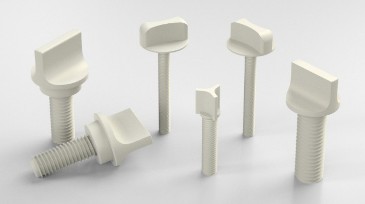 Tornillos viola de plástico