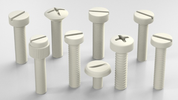 Tornillos de cabeza cilindrica de plástico