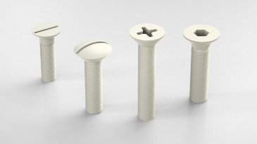 Tornillos de cabeza avellanada de plástico