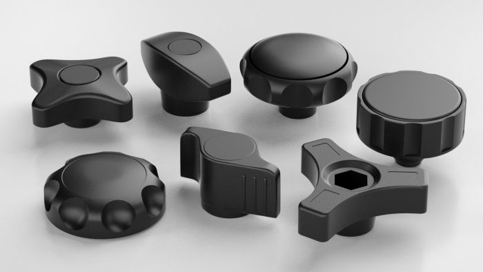 Pomos de apriete hembra de plástico