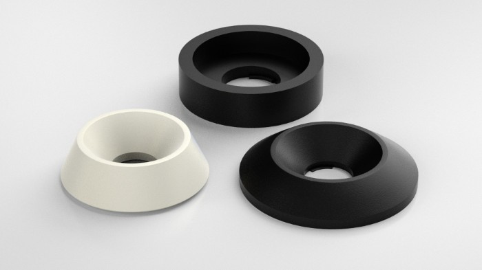 Arandelas cubetas de plástico