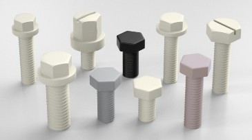 Vis plastiques tête hexagonale