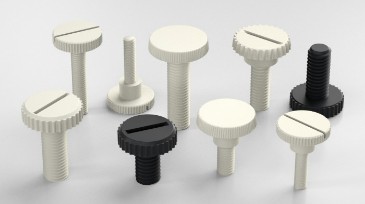 Viti in plastica a testa zigrinata