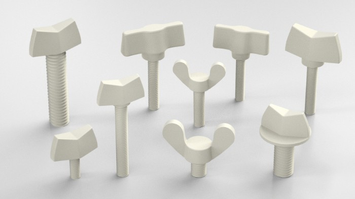 Viti ad alette in plastica